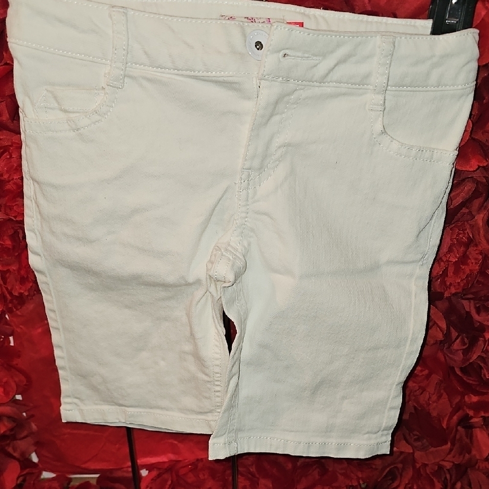 SO Girls White Denim Shorts Size 7
